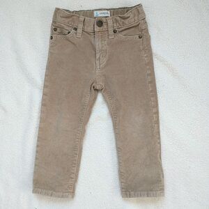 J Crew Crewcuts Pants Toddler Boy 2 Brown Tan Adjustable Waist Cotton Pockets
